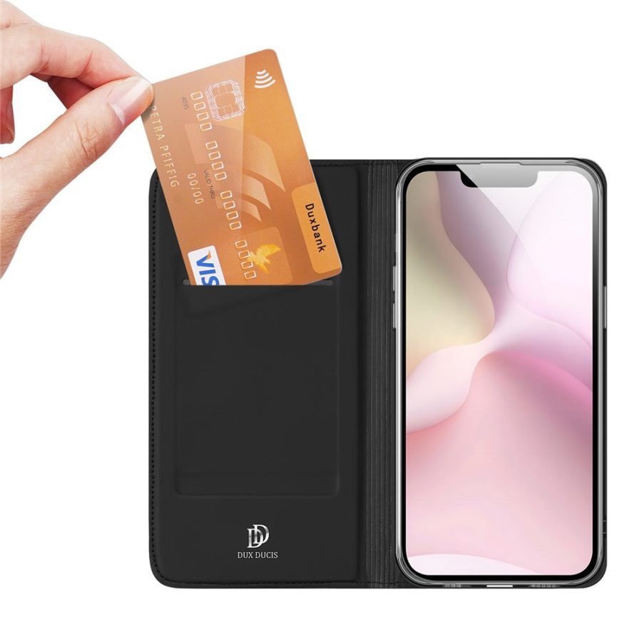6601137797A-2 DUX DUCIS Skin Pro Series For iPhone 17e / 16e Case Leather Stand Cover Card Holder