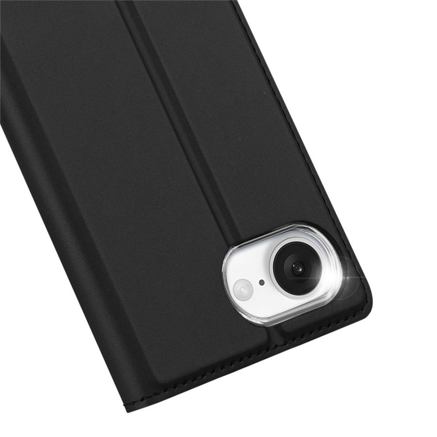 6601137797A-3 DUX DUCIS Skin Pro Series For iPhone 17e / 16e Case Leather Stand Cover Card Holder