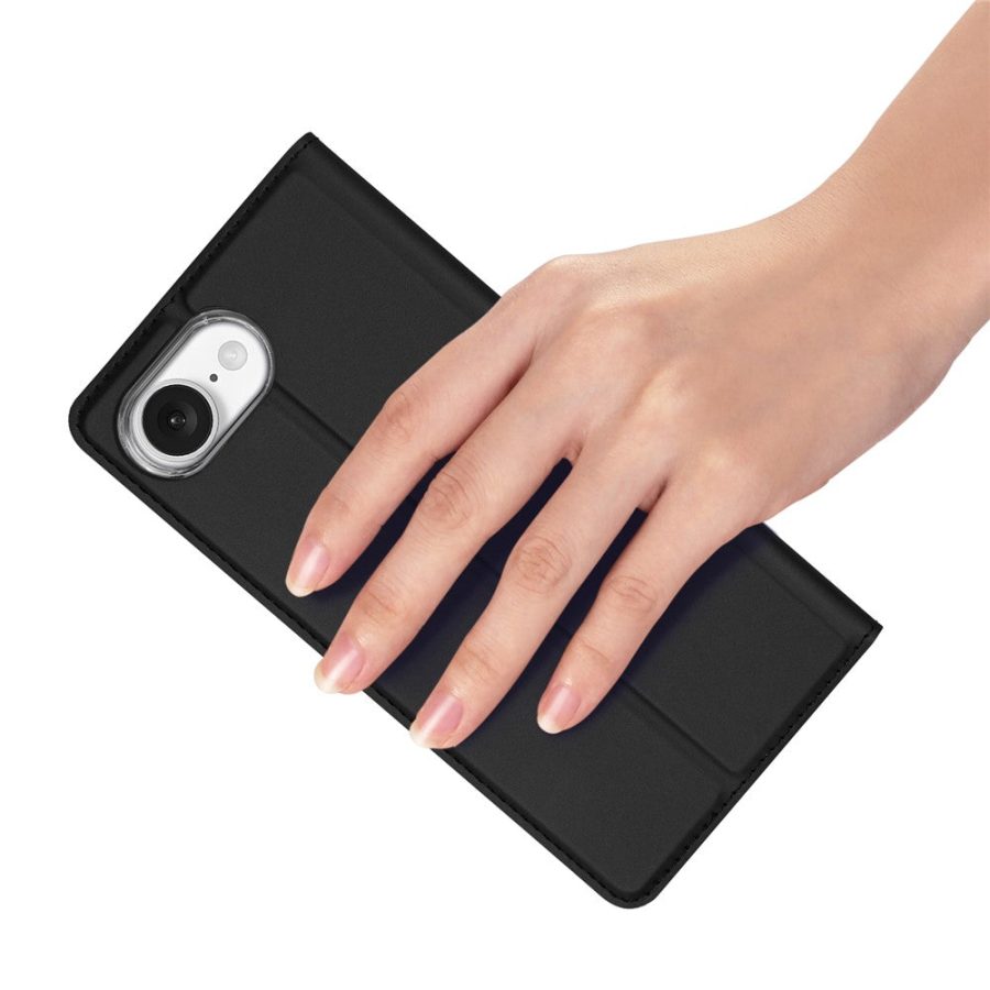 6601137797A-6 DUX DUCIS Skin Pro Series For iPhone 17e / 16e Case Leather Stand Cover Card Holder