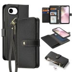DUX DUCIS Lawa Series For iPhone 17e / 16e Case Detachable Magnetic Cowhide Leather Cover Zipper Wallet