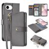 DUX DUCIS Lawa Series For iPhone 17e / 16e Case Detachable Magnetic Cowhide Leather Cover Zipper Wallet