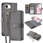 DUX DUCIS Lawa Series For iPhone 17e / 16e Case Detachable Magnetic Cowhide Leather Cover Zipper Wallet
