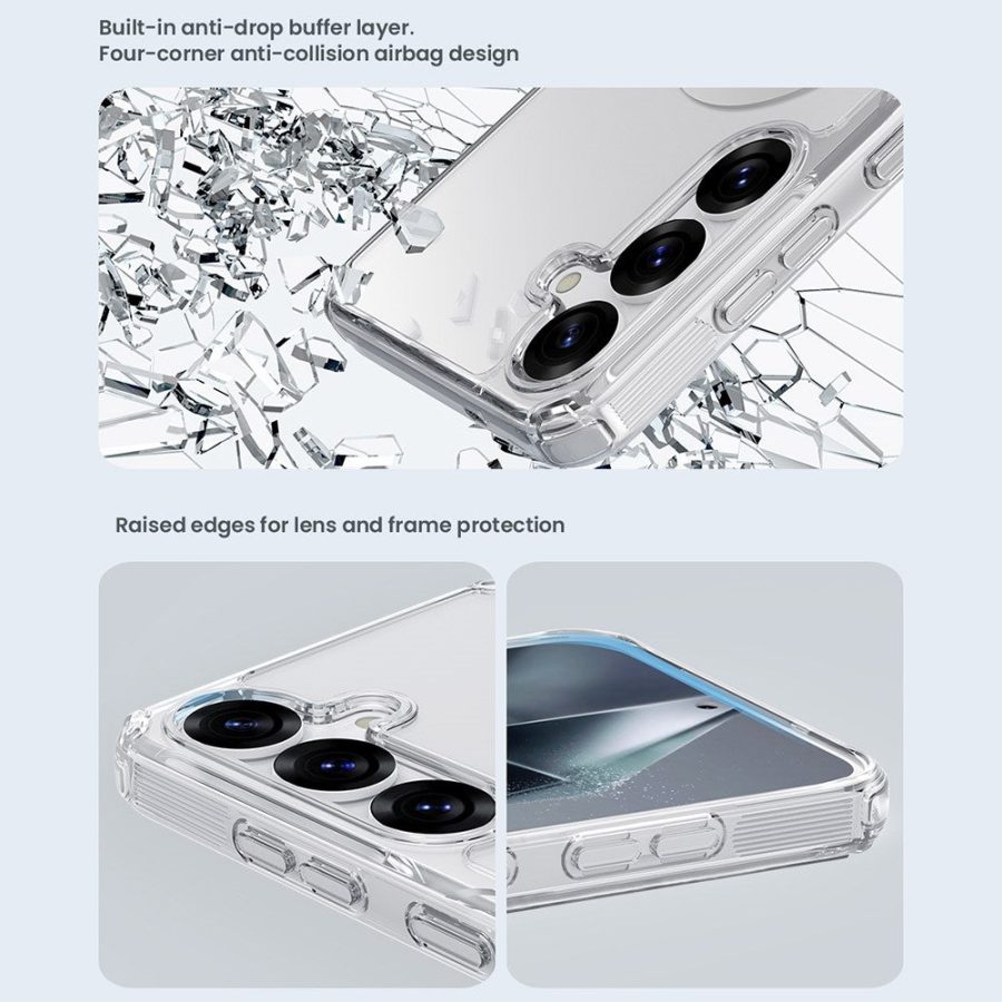 NILLKIN Pro Series for Samsung Galaxy S25 Magnetic Case TPU - PC Clear Phone Cover