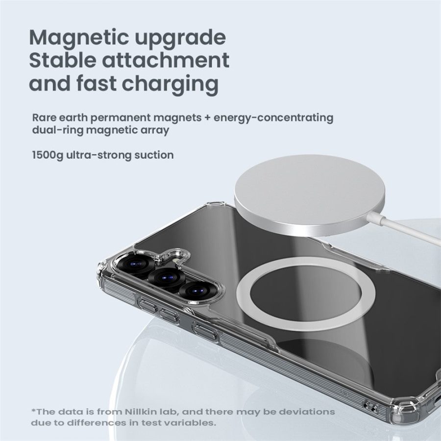 NILLKIN Pro Series for Samsung Galaxy S25 Magnetic Case TPU - PC Clear Phone Cover
