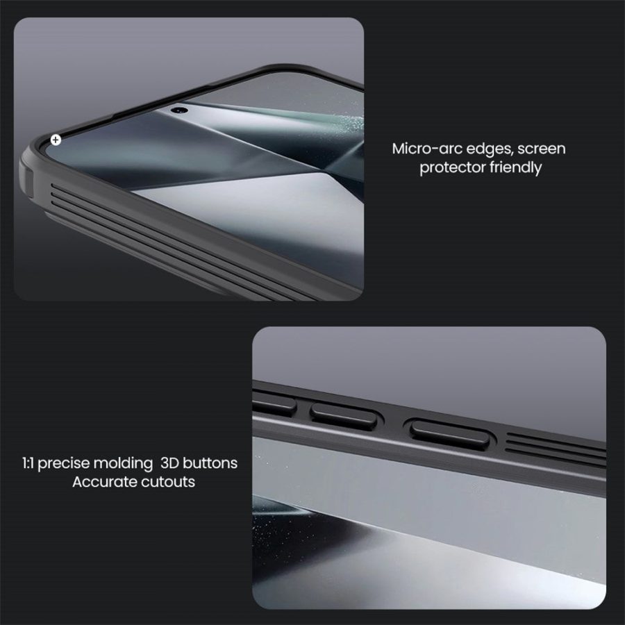 6601138946A-15 NILLKIN Camshield Pro Series for Samsung Galaxy S25 Case PC - TPU Slide Camera Lid Phone Cover
