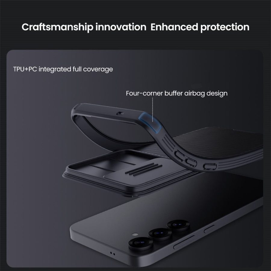 NILLKIN Camshield Pro Series for Samsung Galaxy S25+ Case PC - TPU Slide Camera Lid Phone Cover