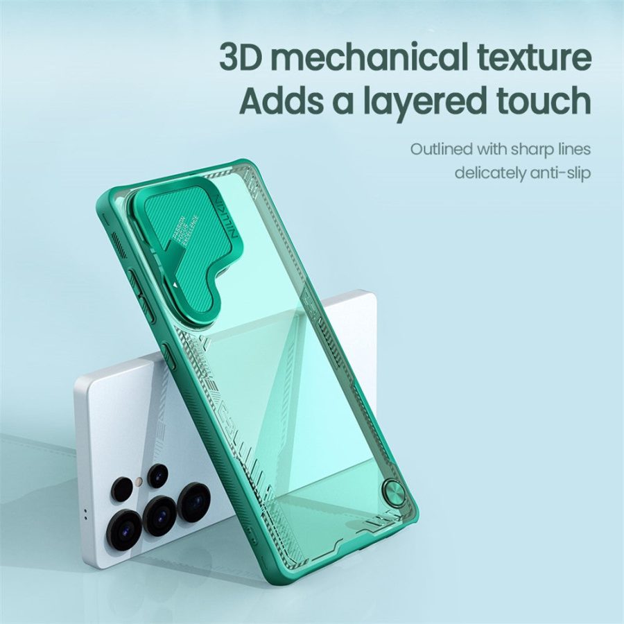 NILLKIN Iceblade CamProp For Samsung Galaxy S25 Ultra Case Lens Cover Kickstand PC - TPU Phone Cover