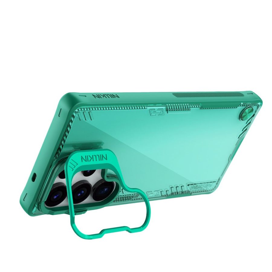 NILLKIN Iceblade CamProp For Samsung Galaxy S25 Ultra Case Lens Frame Kickstand PC - TPU Phone Cover