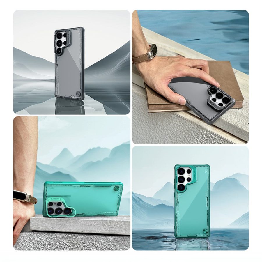 NILLKIN Iceblade CamProp For Samsung Galaxy S25 Ultra Case Lens Frame Kickstand PC - TPU Phone Cover