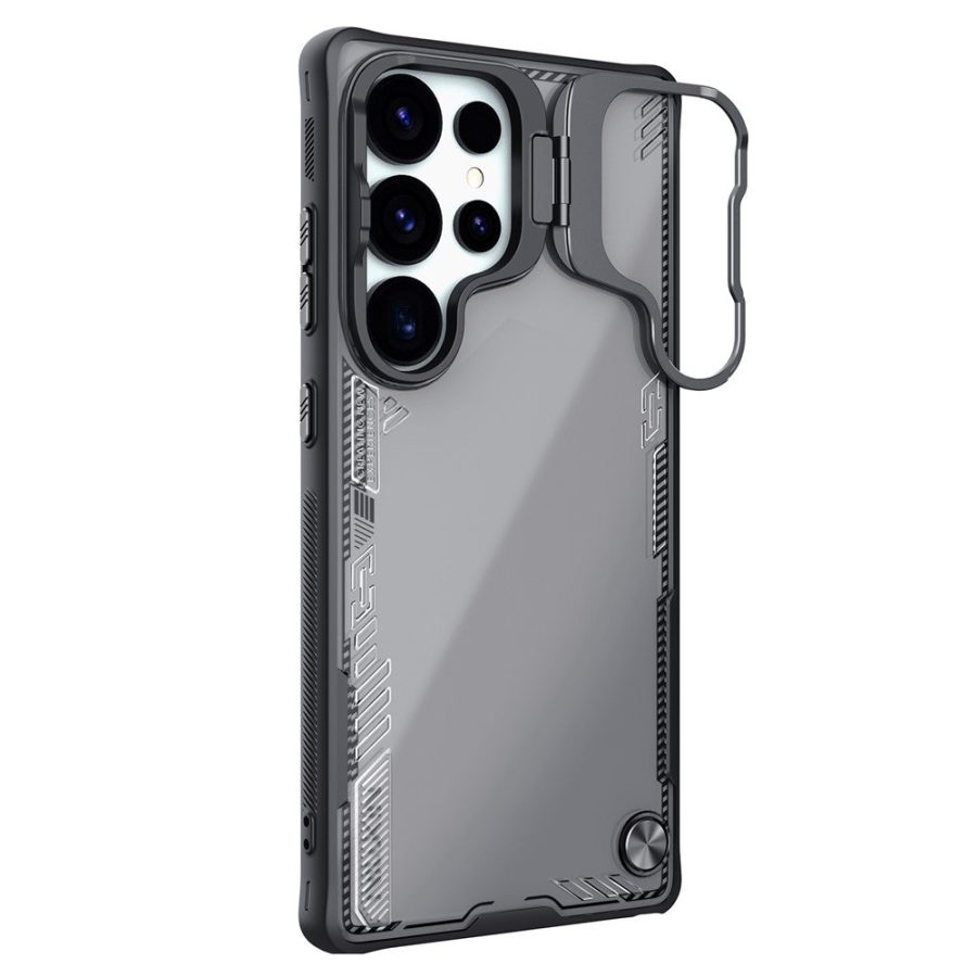 NILLKIN Iceblade CamProp For Samsung Galaxy S25 Ultra Case Lens Frame Kickstand PC - TPU Phone Cover