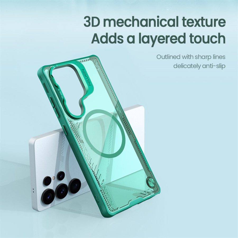 6601138958A-11 NILLKIN Iceblade CamProp For Samsung Galaxy S25 Ultra Magnetic Case Lens Frame Kickstand PC - TPU Phone Cover