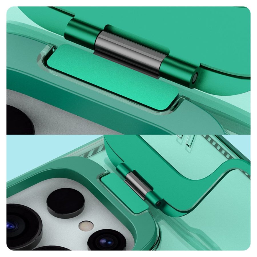 6601138958A-14 NILLKIN Iceblade CamProp For Samsung Galaxy S25 Ultra Magnetic Case Lens Frame Kickstand PC - TPU Phone Cover
