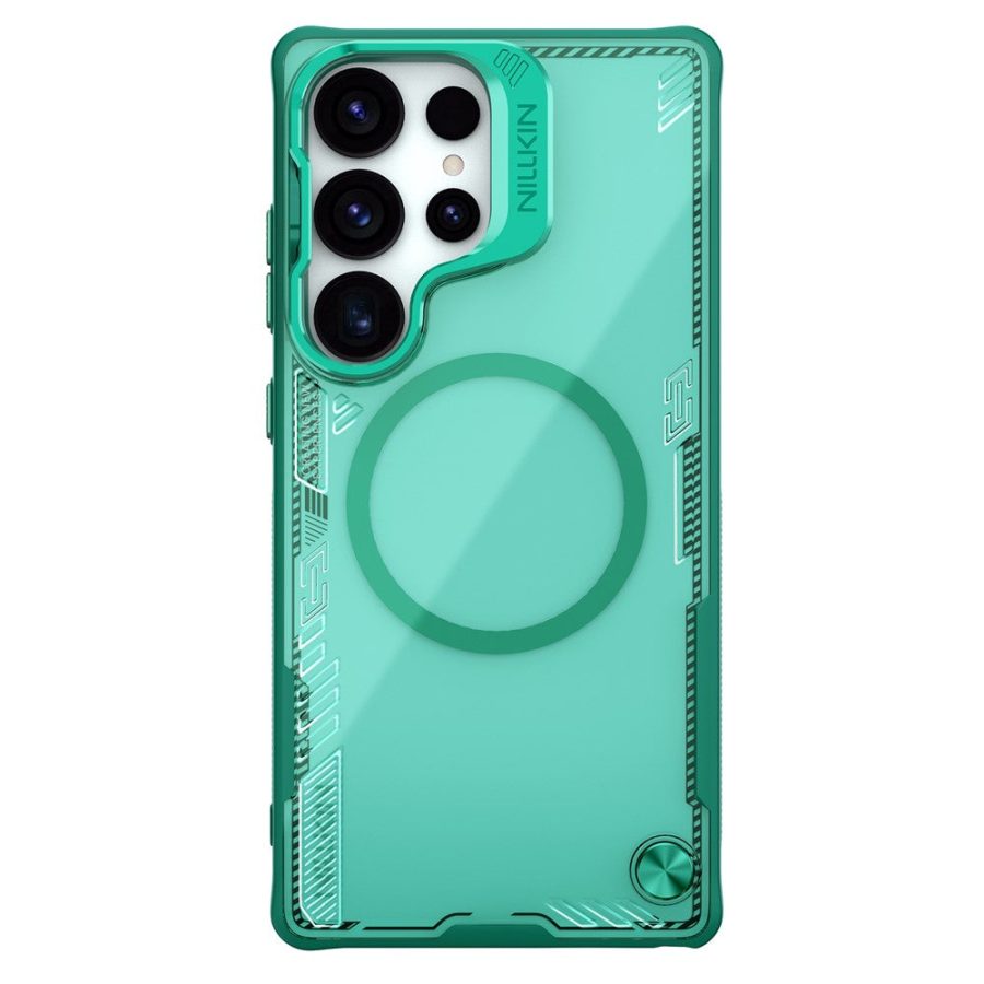 6601138958A-2 NILLKIN Iceblade CamProp For Samsung Galaxy S25 Ultra Magnetic Case Lens Frame Kickstand PC - TPU Phone Cover