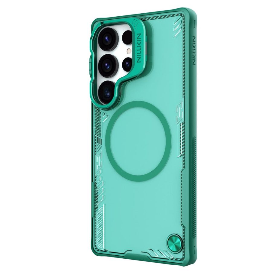 6601138958A-3 NILLKIN Iceblade CamProp For Samsung Galaxy S25 Ultra Magnetic Case Lens Frame Kickstand PC - TPU Phone Cover