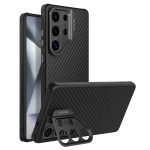 NILLKIN For Samsung Galaxy S25 Ultra Magnetic Case TPU - Aramid Fiber Lens Kickstand Phone Cover Precision Cutout