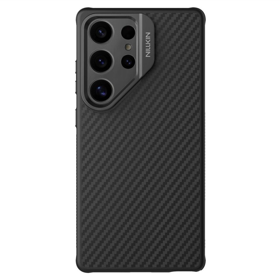 6601138963A-2 NILLKIN For Samsung Galaxy S25 Ultra Magnetic Case TPU - Aramid Fiber Lens Kickstand Phone Cover Precision Cutout