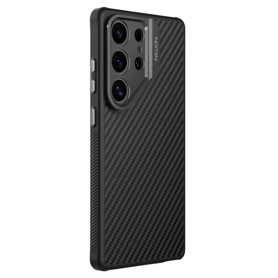 6601138963A-3 NILLKIN For Samsung Galaxy S25 Ultra Magnetic Case TPU - Aramid Fiber Lens Kickstand Phone Cover Precision Cutout