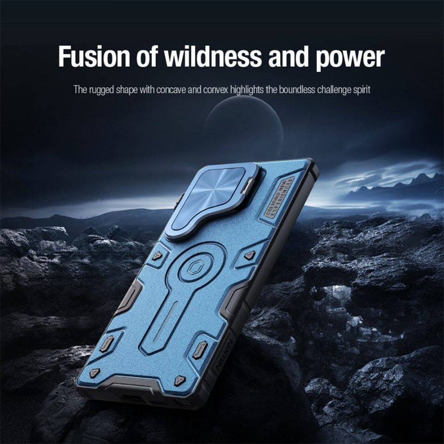 6601139261A-14 NILLKIN Camshield Armor Prop Case for Samsung Galaxy S25 Ultra Camera Lid PC - TPU Cover
