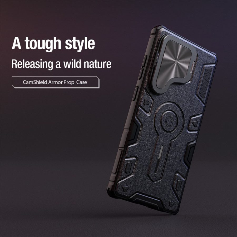 6601139261A-6 NILLKIN Camshield Armor Prop Case for Samsung Galaxy S25 Ultra Camera Lid PC - TPU Cover