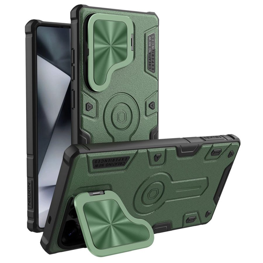 6601139261C-1 NILLKIN Camshield Armor Prop Case for Samsung Galaxy S25 Ultra Camera Lid PC - TPU Cover