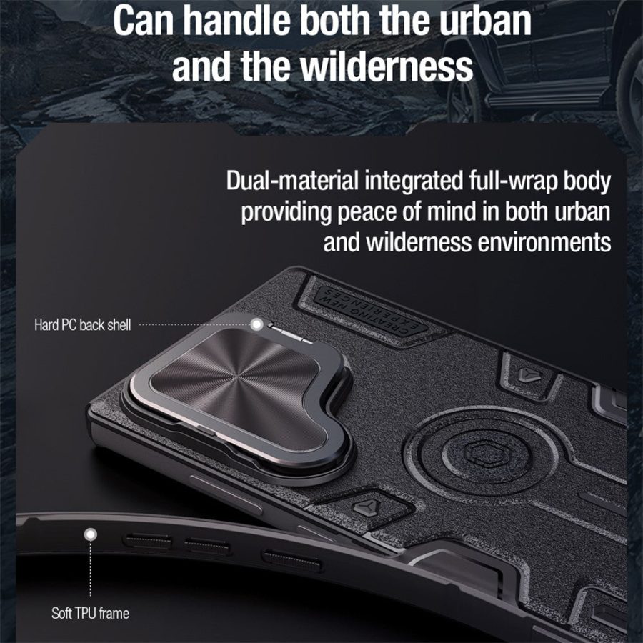 NILLKIN Camshield Armor Prop Magnetic Case for Samsung Galaxy S25 Ultra Camera Lid PC - TPU Cover