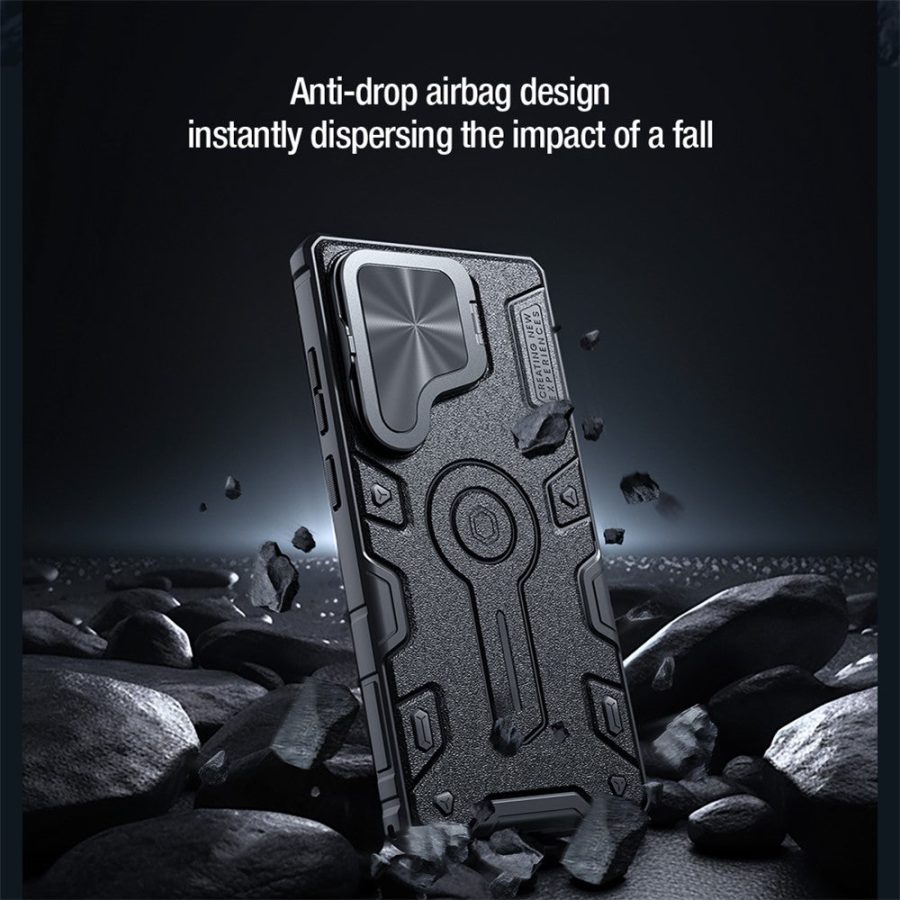 NILLKIN Camshield Armor Prop Magnetic Case for Samsung Galaxy S25 Ultra Camera Lid PC - TPU Cover