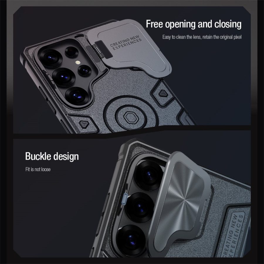 NILLKIN Camshield Armor Prop Magnetic Case for Samsung Galaxy S25 Ultra Camera Lid PC - TPU Cover