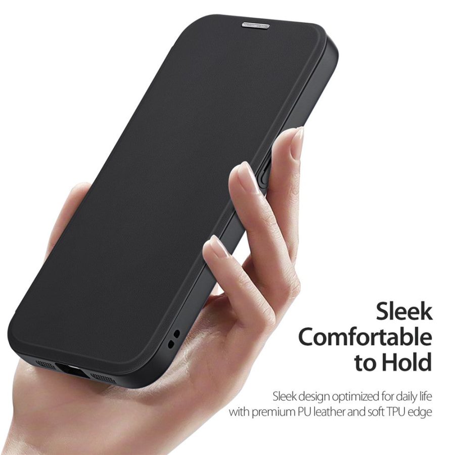6601140448A-6 DUX DUCIS For iPhone 17e / 16e Leather Case Skin X Pro Series Flip Cover Compatible with MagSafe