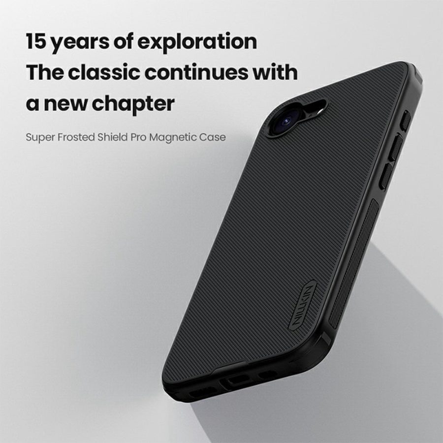 6601141156A-6 NILLKIN Frosted Shield Pro for iPhone 17e / 16e Magnetic Case PC - TPU Phone Cover