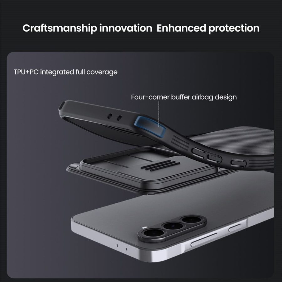NILLKIN Camshield Pro Series for Samsung Galaxy A56 Case PC - TPU Slide Camera Lid Phone Cover