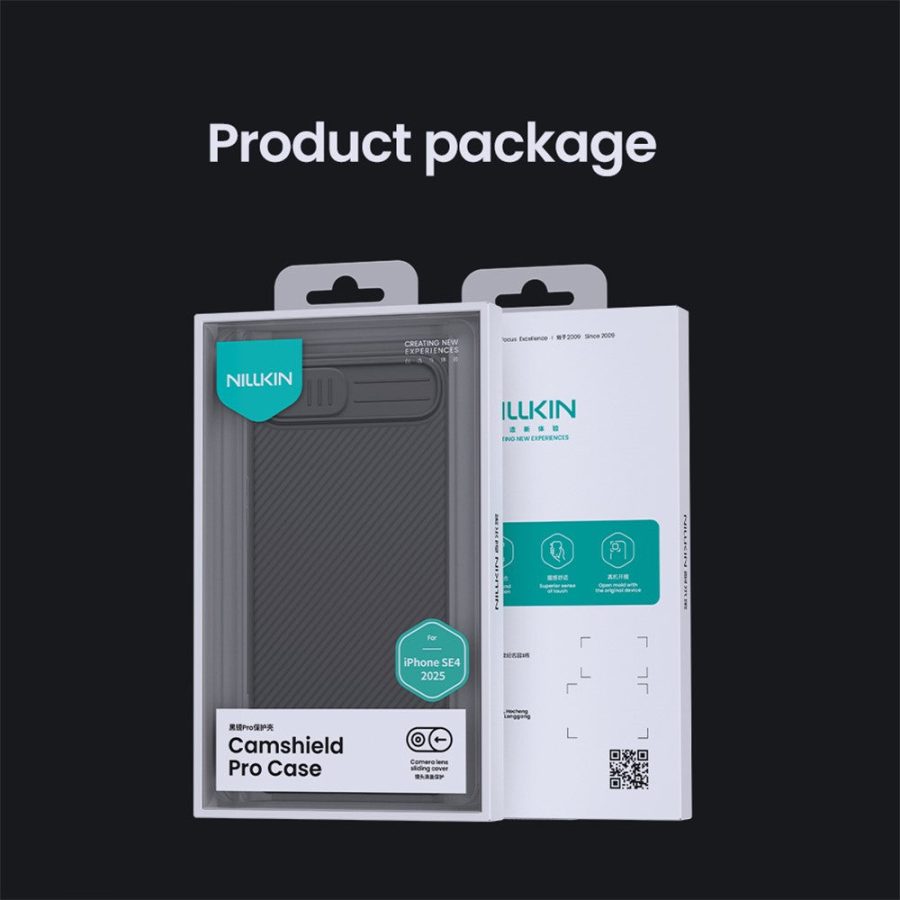 NILLKIN Camshield Pro Series for iPhone 17e / 16e Case PC - TPU Slide Camera Lid Phone Cover