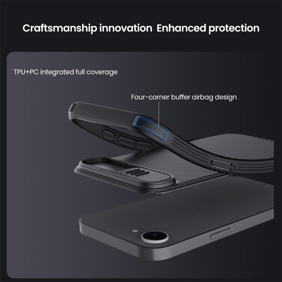 NILLKIN Camshield Pro for iPhone 17e / 16e Case Compatible with MagSafe TPU - PC Phone Cover with Slider Camera