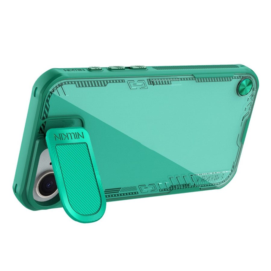 6601141485A-2 NILLKIN Iceblade CamProp For iPhone 17e / 16e Case Lens Cover Kickstand PC - TPU Phone Cover