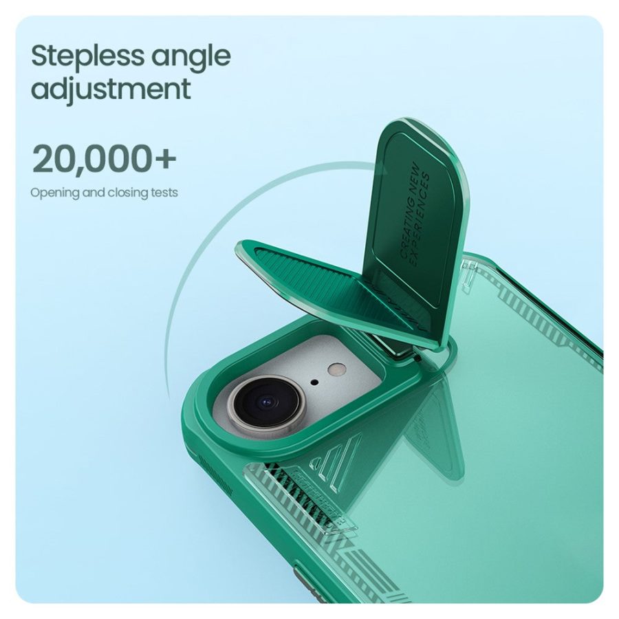 6601141485A-8 NILLKIN Iceblade CamProp For iPhone 17e / 16e Case Lens Cover Kickstand PC - TPU Phone Cover