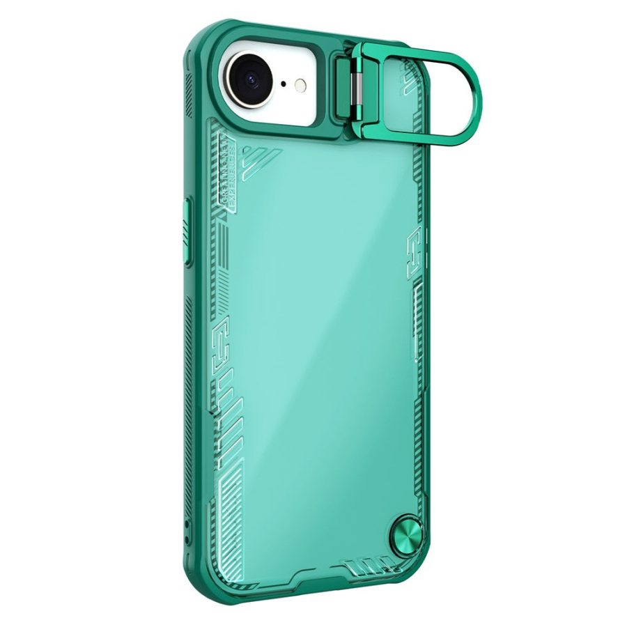 NILLKIN Iceblade CamProp For iPhone 17e / 16e Case Lens Frame Kickstand PC - TPU Phone Cover