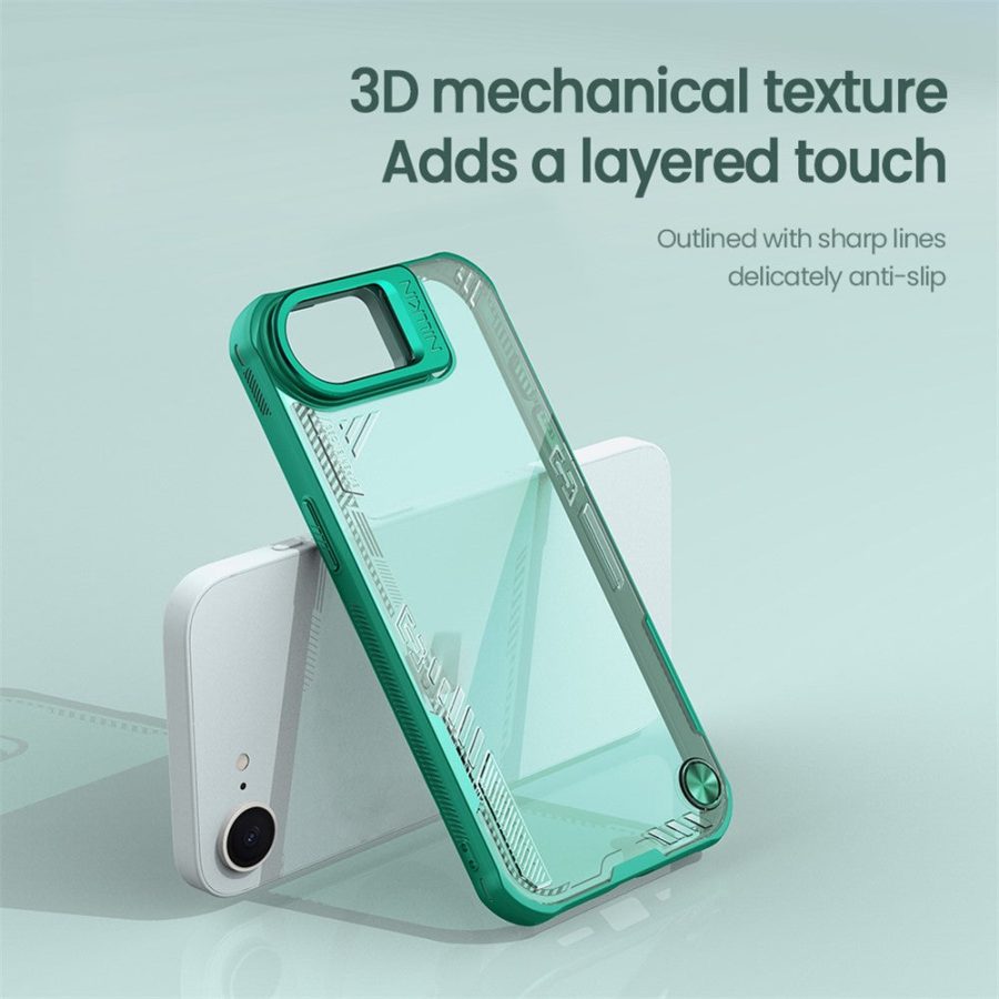 NILLKIN Iceblade CamProp For iPhone 17e / 16e Case Lens Frame Kickstand PC - TPU Phone Cover