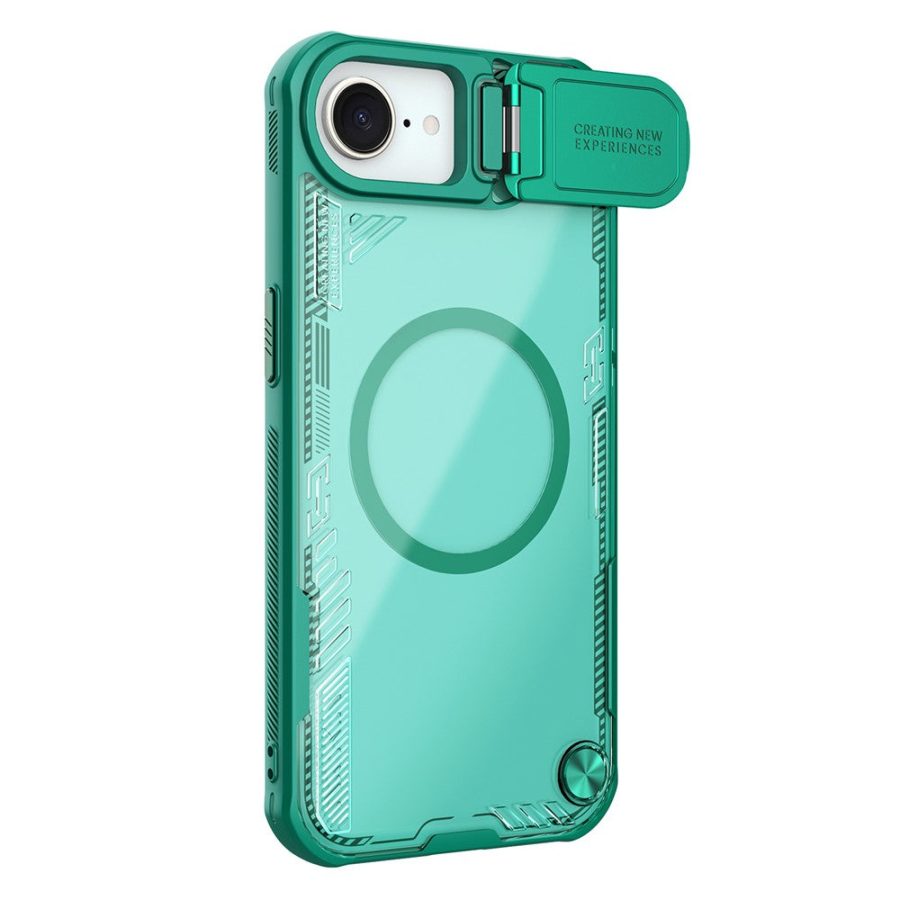 NILLKIN Iceblade CamProp For iPhone 17e / 16e Magnetic Case Lens Cover Kickstand PC - TPU Phone Cover
