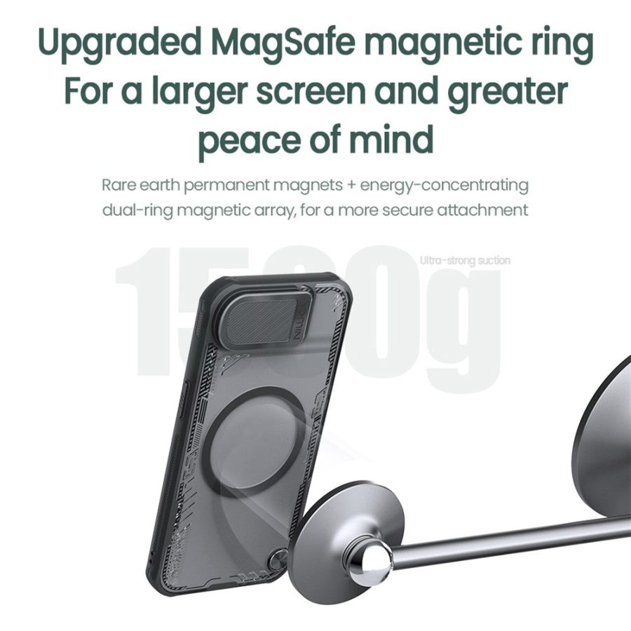 NILLKIN Iceblade CamProp For iPhone 17e / 16e Magnetic Case Lens Cover Kickstand PC - TPU Phone Cover