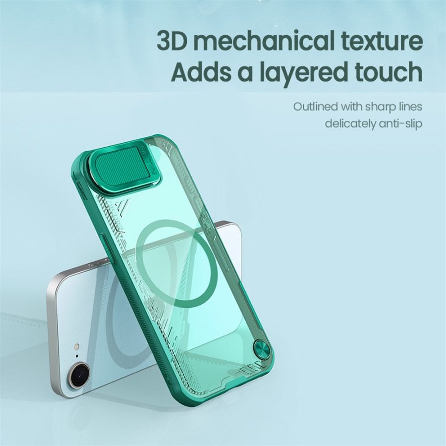 NILLKIN Iceblade CamProp For iPhone 17e / 16e Magnetic Case Lens Cover Kickstand PC - TPU Phone Cover