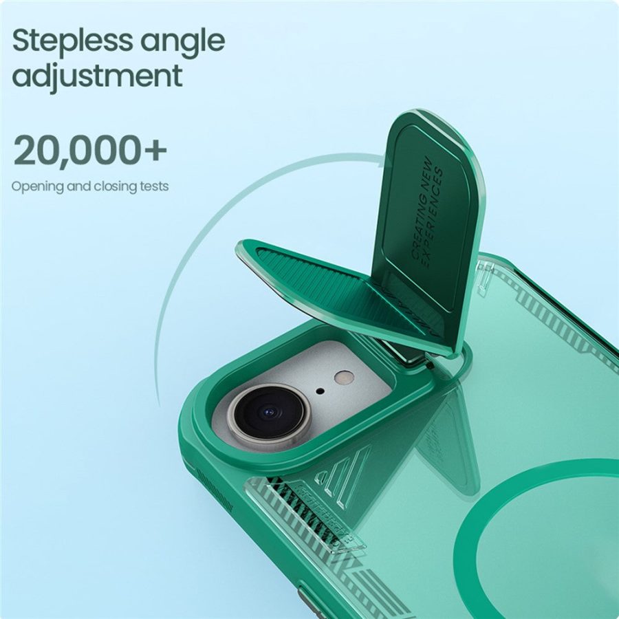 NILLKIN Iceblade CamProp For iPhone 17e / 16e Magnetic Case Lens Cover Kickstand PC - TPU Phone Cover