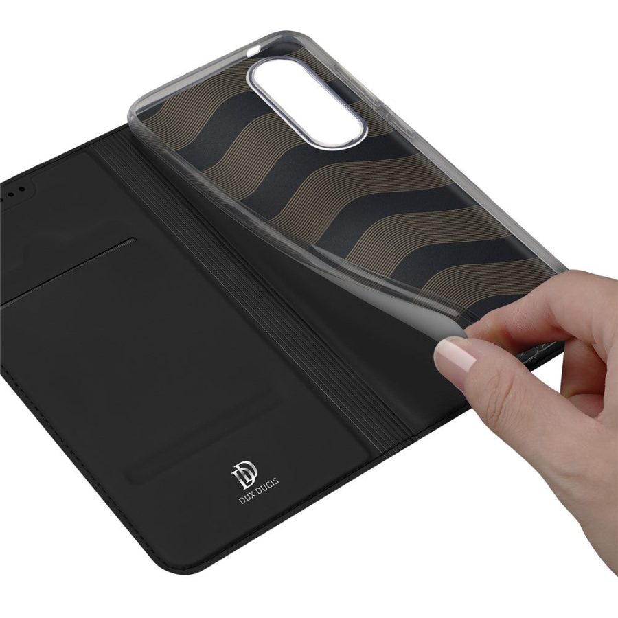 6601142789A-7 DUX DUCIS For Samsung Galaxy S25 Edge Case Skin Pro Series Leather Cover Card Holder