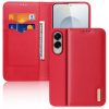 DUX DUCIS For Samsung Galaxy S25 Edge Case Hivo Series Cowhide Leather RFID Blocking Wallet Stand Flip Phone Cover