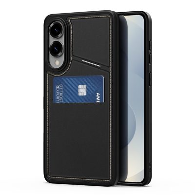 6601145854A-1 DUX DUCIS Rafi II Series For Samsung Galaxy S25 Edge Magnetic Case Leather Back Cover with RFID Blocking Card Slots