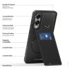 6601145854A-3 DUX DUCIS Rafi II Series For Samsung Galaxy S25 Edge Magnetic Case Leather Back Cover with RFID Blocking Card Slots