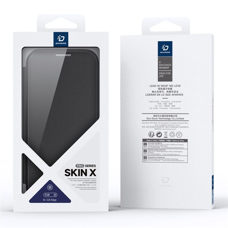DUX DUCIS Skin X Pro Series For Samsung Galaxy S25 Edge Leather Case Flip Cover Magnetic Case