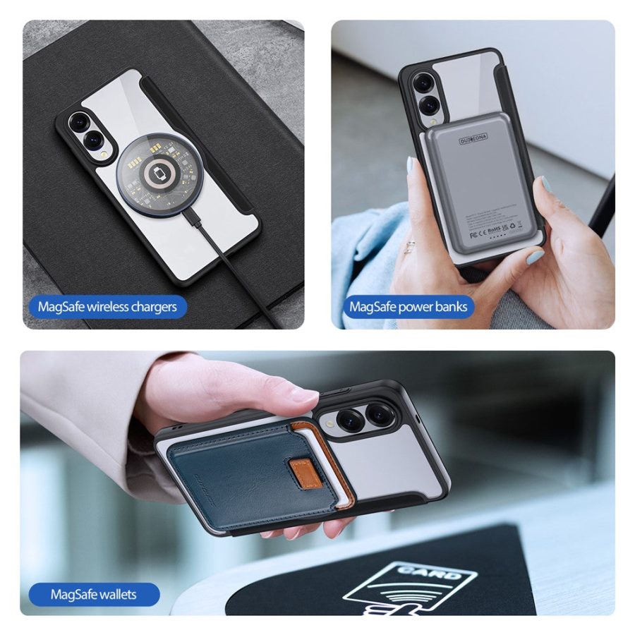 DUX DUCIS Skin X Pro Series For Samsung Galaxy S25 Edge Leather Case Flip Cover Magnetic Case