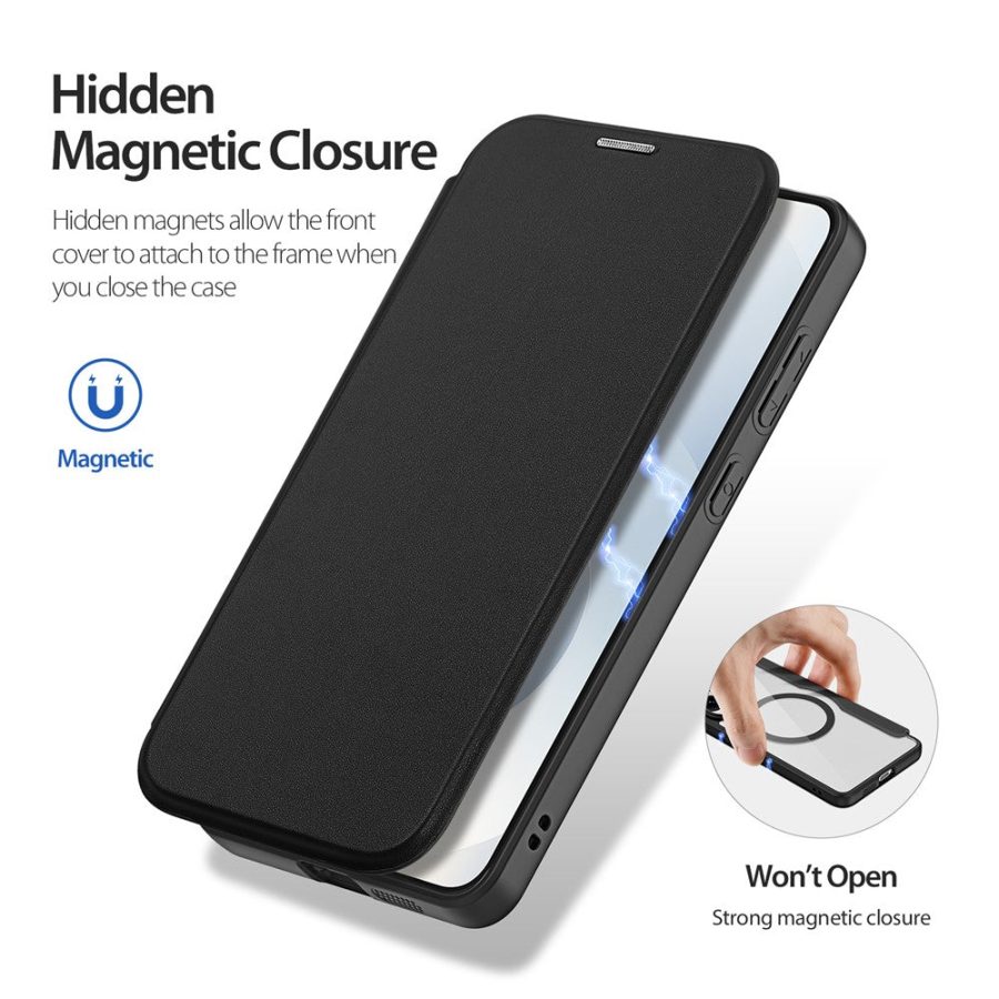 DUX DUCIS Skin X Pro Series For Samsung Galaxy S25 Edge Leather Case Flip Cover Magnetic Case