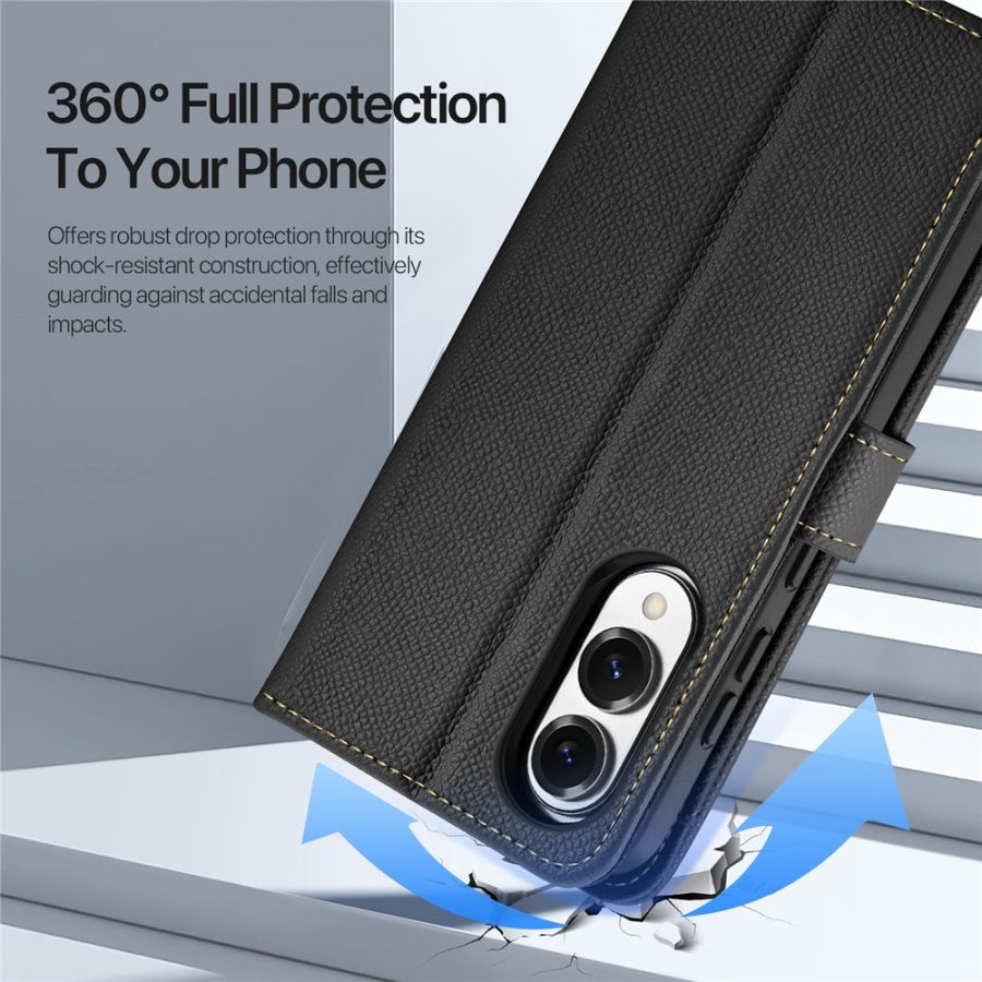 6601146367A-10 DUX DUCIS Lawa Series For Samsung Galaxy S25 Edge Case Detachable Magnetic Cowhide Leather Cover Zipper Wallet
