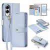 6601146367C-1 DUX DUCIS Lawa Series For Samsung Galaxy S25 Edge Case Detachable Magnetic Cowhide Leather Cover Zipper Wallet