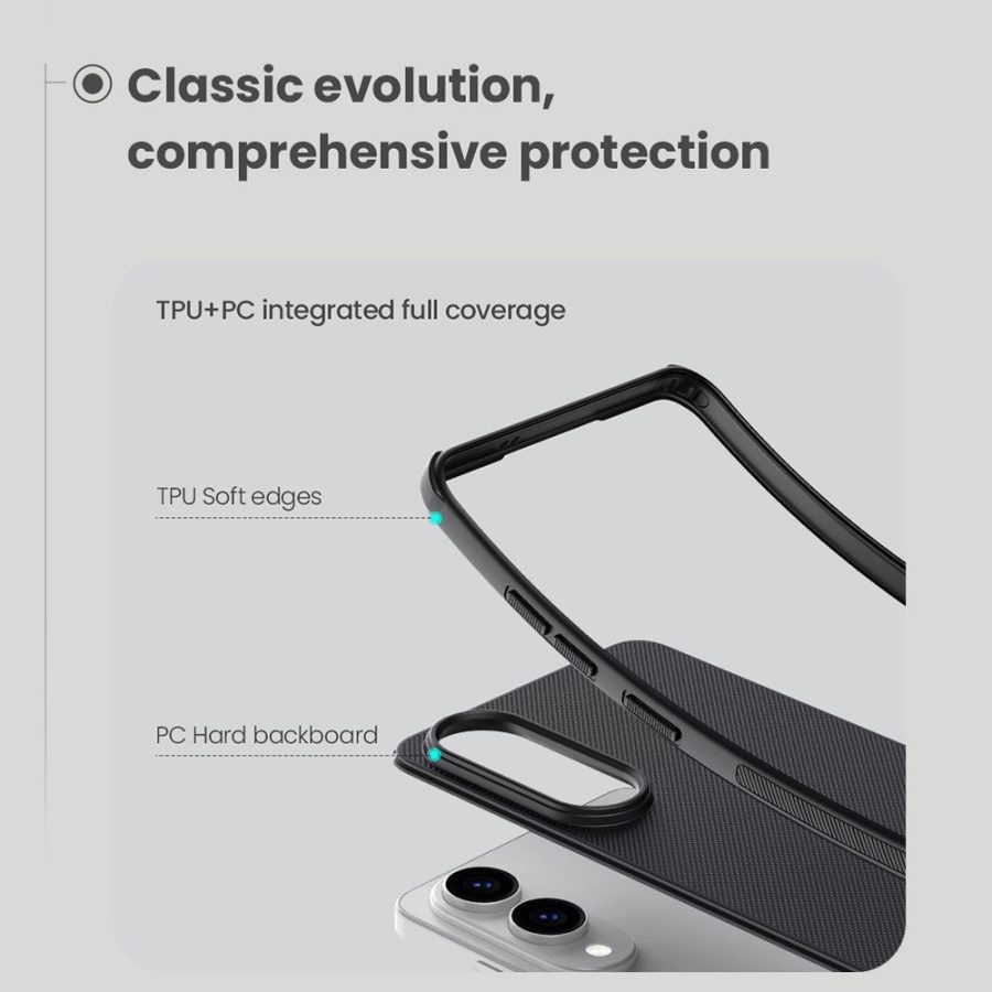 6601146902A-6 NILLKIN Frosted Shield Pro For Samsung Galaxy S25 Edge Case Matte PC - TPU Phone Cover